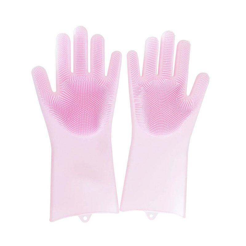 3 in 1 Magic Silicone Dishwashing Gloves for Cleaning