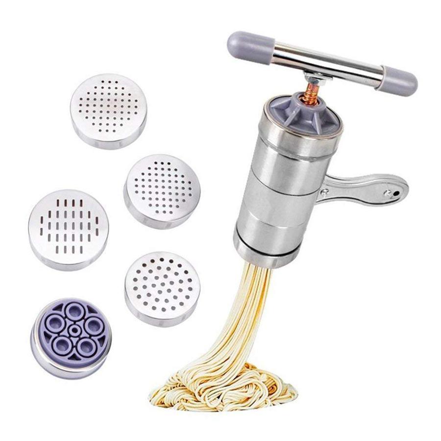 Manual Stainless Steel 5 Modes Rotating Noodle and Pasta Maker for Home
