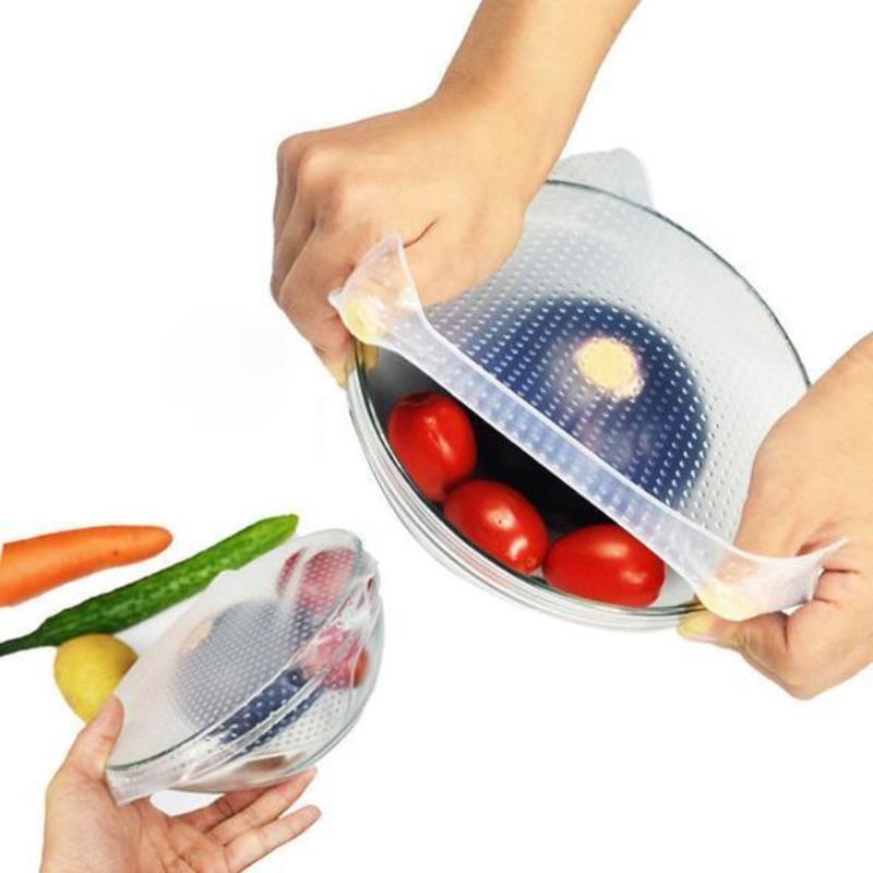 BREEZYLIVE Reusable Stretchable Eco Silicone Food Wrap Bowl Cover
