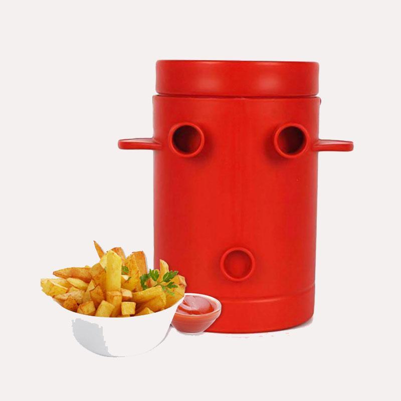 BREEZYLIVE 2-in-1 Potato Slicer Microwave Container Perfect French Fries Maker