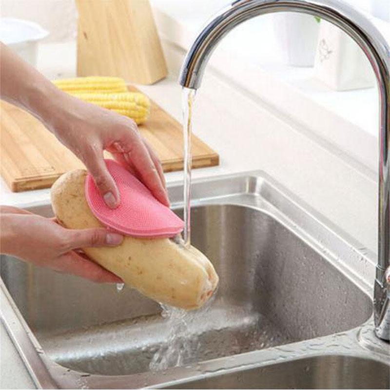 Antibacterial Silicone Dish Sponges Brush for Kitchen