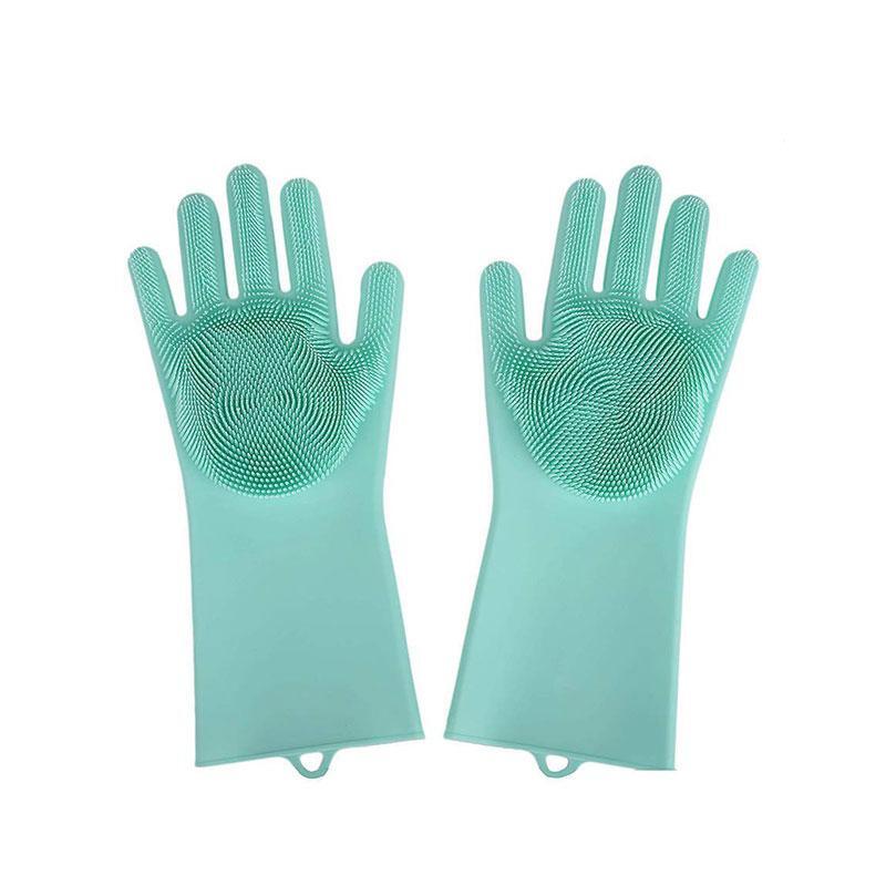 3 in 1 Magic Silicone Dishwashing Gloves for Cleaning