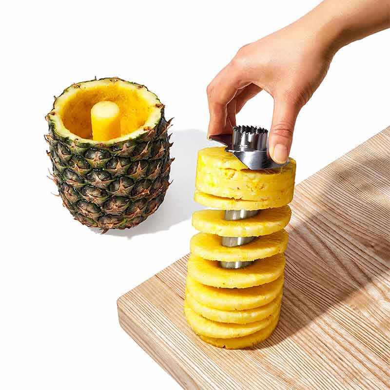 [Upgraded, Reinforced, Thicker Blade]  Pineapple Corer Remover, Stainless Steel Pineapple Core Remover Tool for Home & Kitchen with Sharp Blade for Diced Fruit Rings