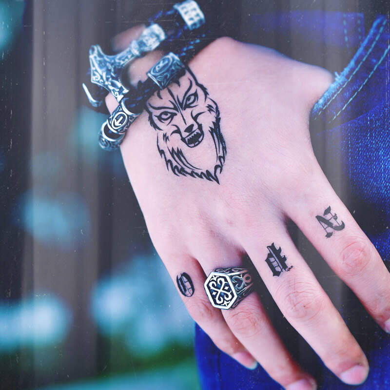 Beier 316L الفولاذ المقاوم للصدأ الشمال الفايكنج حلقة رون رسالة أودين تميمة الاسكندنافية Signet خاتم موضة الرجال المجوهرات LR215