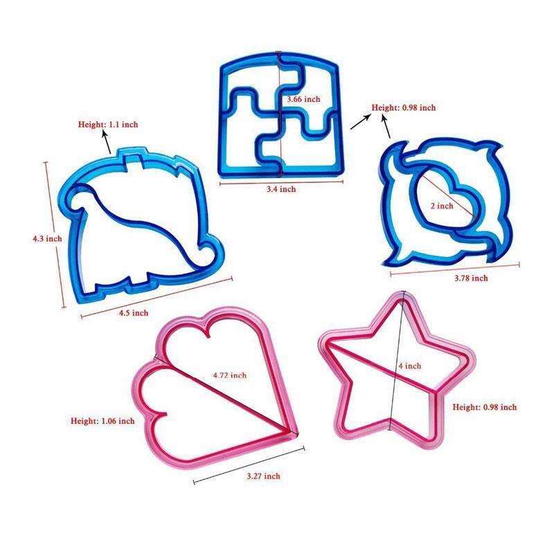 BREEZYLIVE Cute Heart Shape Sandwich and Bread Crust Cutter for Kids