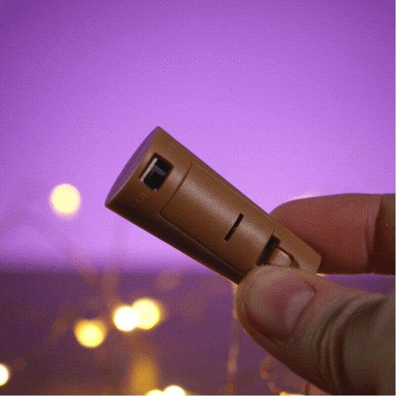 100cm 20 LED Battery Operated Cork Shape Wine Bottle String Light for Decor