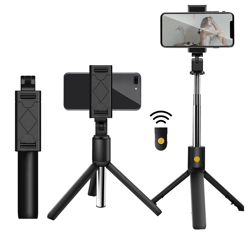 K07 3 In 1 Wireless Bluetooth Selfie Stick For Iphone/Android/Huawei Foldable Handheld Monopod Shutter Remote Extendable Mini Tripod