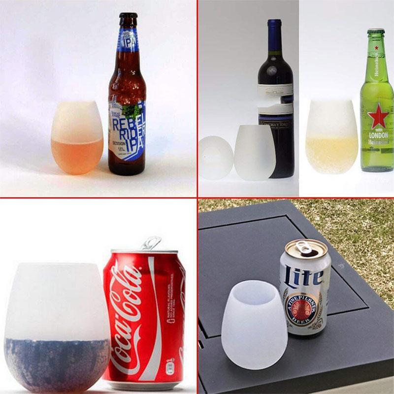 Food Grade Flexible Unbreakable Silicone Wine Glass