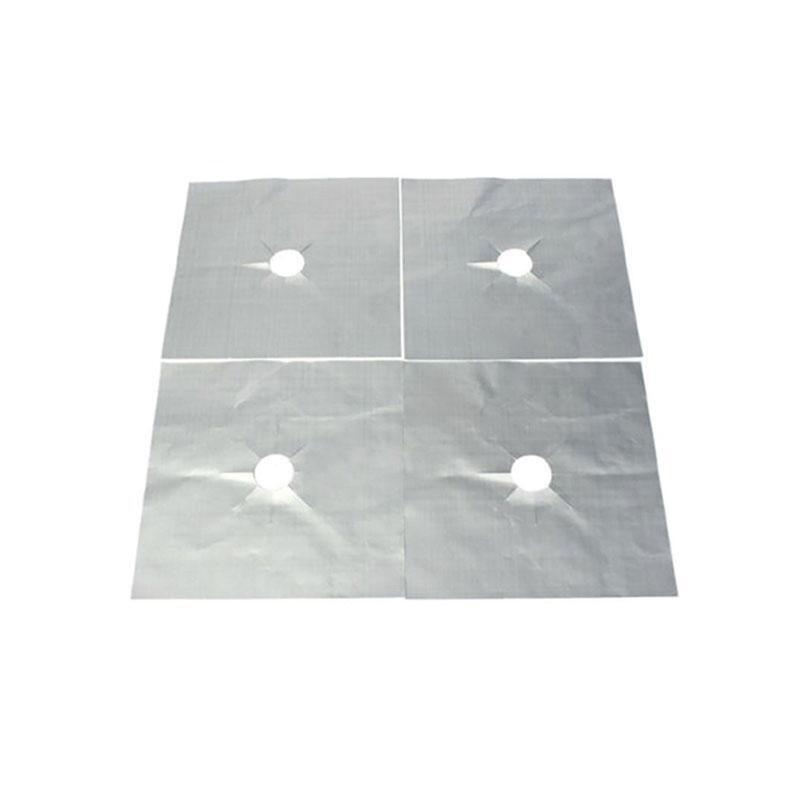 BREEZYLIVE 4 Pcs Non-Stick Heat-Resistant Reusable Washable Stovetop Burner Cover