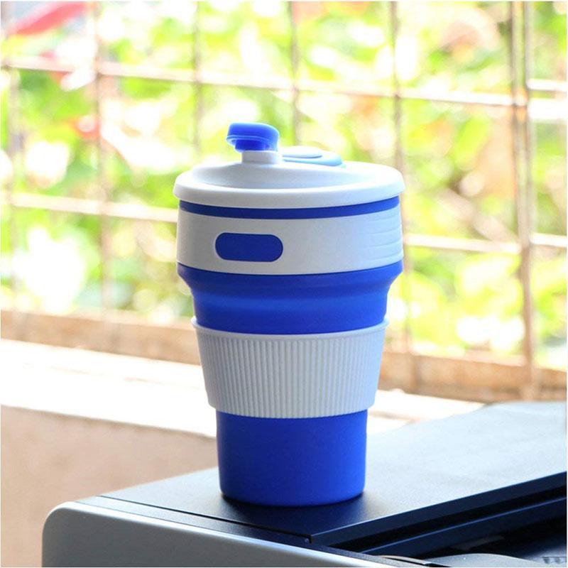 BREEZYLIVE 350ml Collapsible Telescopic Insulating Silicone Coffee Cup