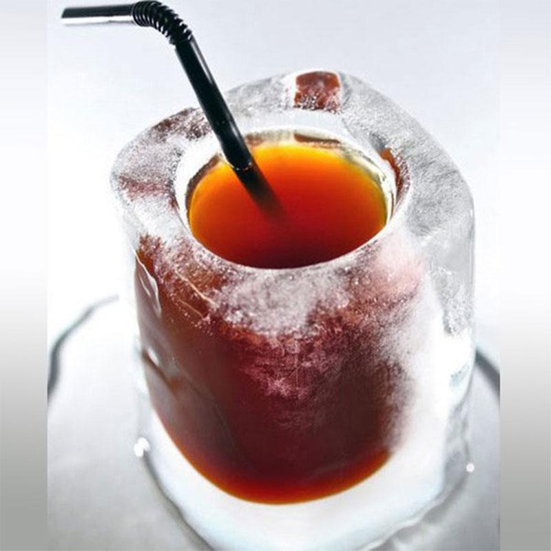 BREEZYLIVE 4 Grids Silicone Ice Cube Tray Mold Mini Ice Glasses