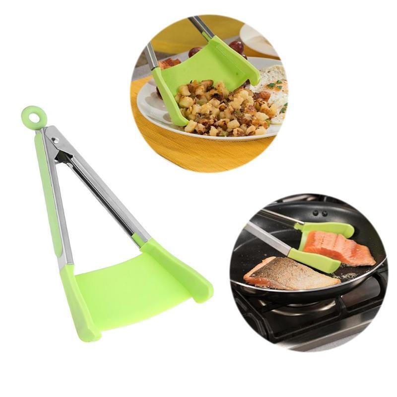 BREEZYLIVE 2 in 1 Non-stick Kitchen Spatula Tong for Cooking BBQ