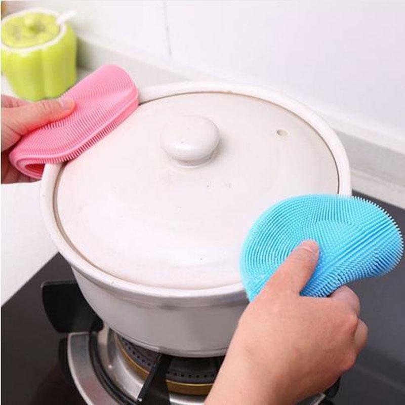 Antibacterial Silicone Dish Sponges Brush for Kitchen