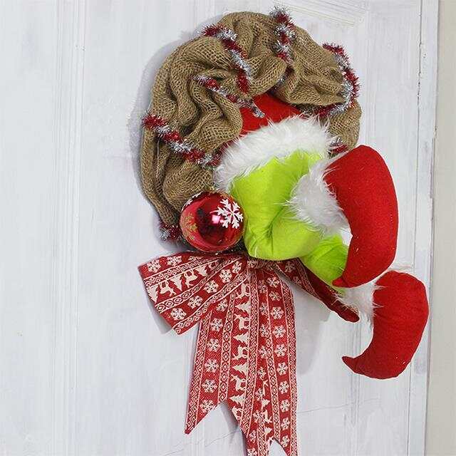 How The Grinch Stole Christmas Burlap Wreath