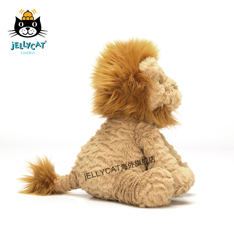 Jellycat Britain imported soft wavy hair lion baby plush comfort children toy doll baby bag mail