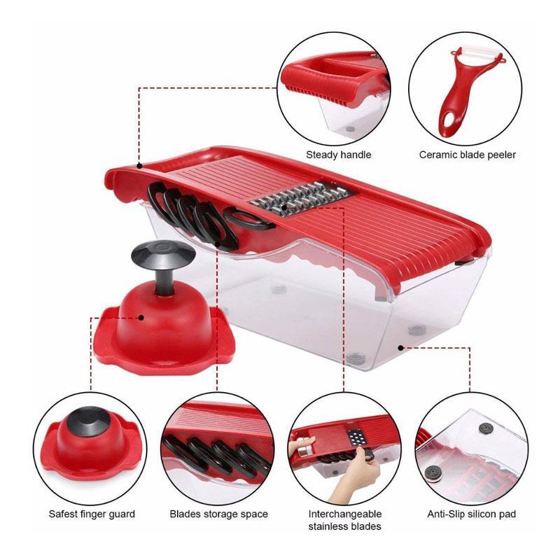 BREEZYLIVE Adjustable Fruit Vegetable Mandoline Julienne Slicer As Seen On TV