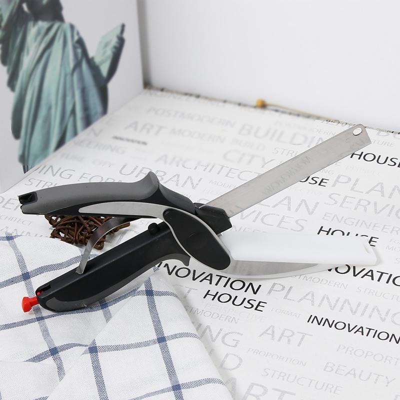 BREEZYLIVE 2-in-1 Stainless Steel Kitchen Chopper with Built-in Cutting Board