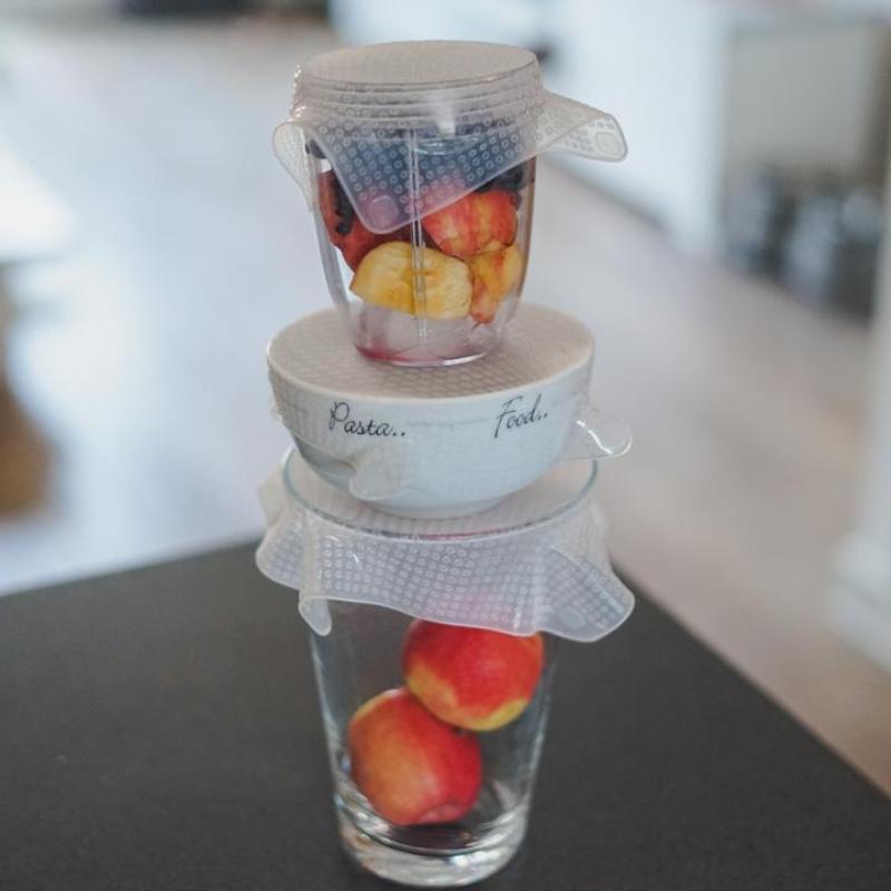 BREEZYLIVE Reusable Stretchable Eco Silicone Food Wrap Bowl Cover