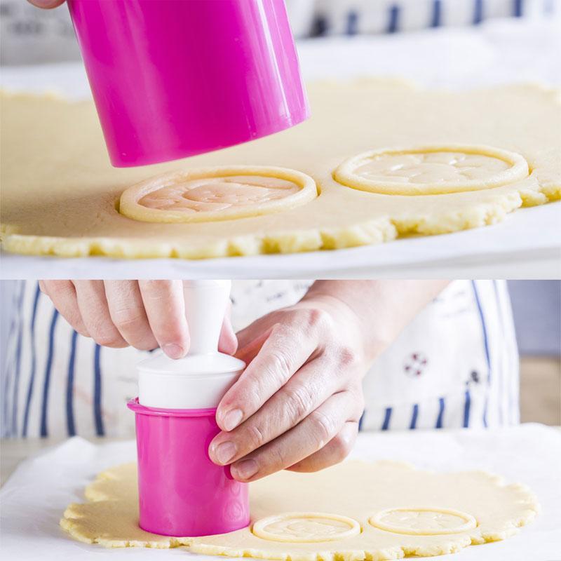 BREEZYLIVE 6 Pcs Cute Cartoon Cookie Stamps Biscuit Baking Mould Set