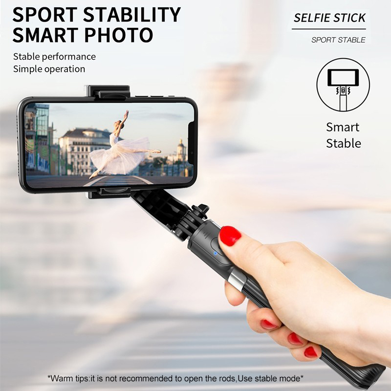 L08 Phone Stabilizer 3 in 1 Selfie Stick Handheld Grip Stabilizer Tripod Holder With Handle Remote Selfie Stand