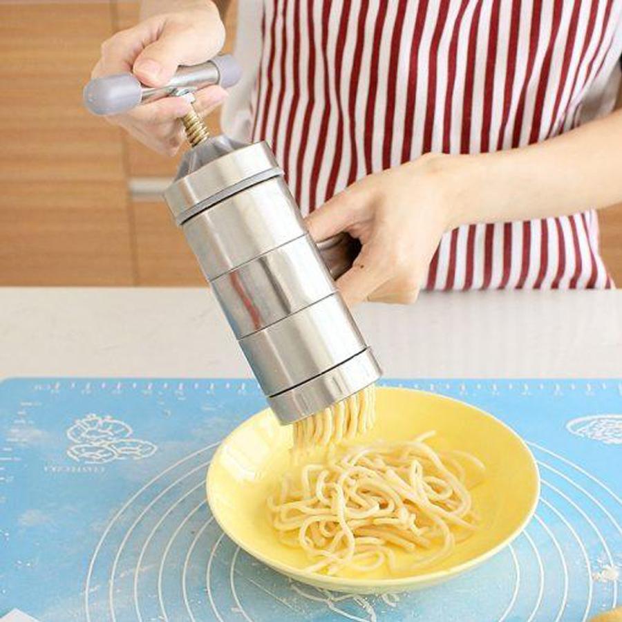 Manual Stainless Steel 5 Modes Rotating Noodle and Pasta Maker for Home