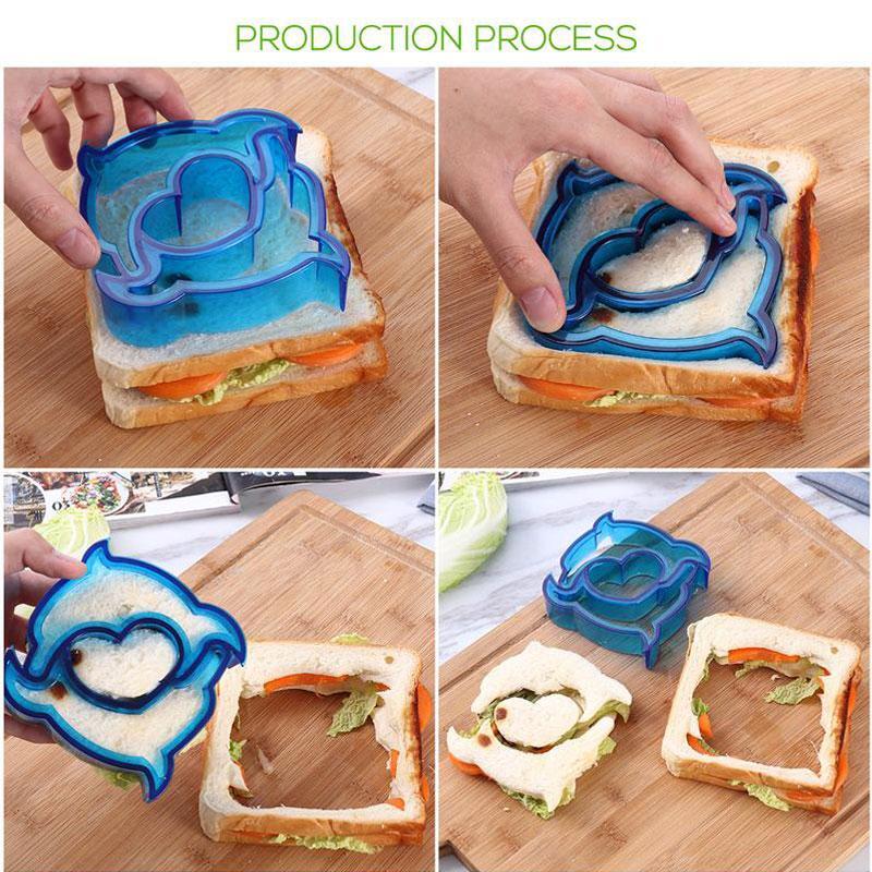 BREEZYLIVE Cute Heart Shape Sandwich and Bread Crust Cutter for Kids