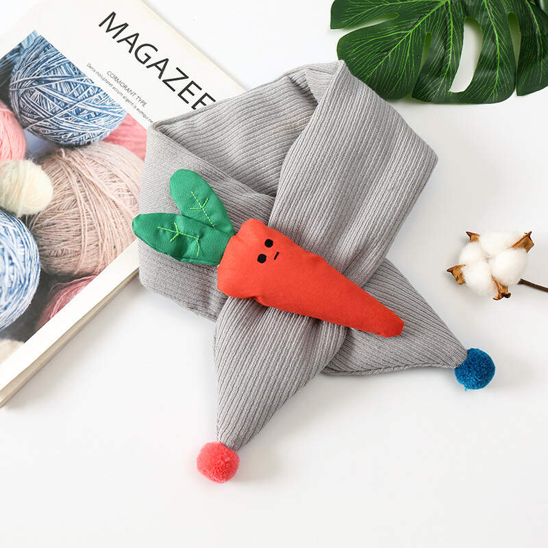 Winter cute Children Scarf Boy Girls Scarves Baby cotton Fur Collar Scarf cartoon Neck Warmers neckerchief