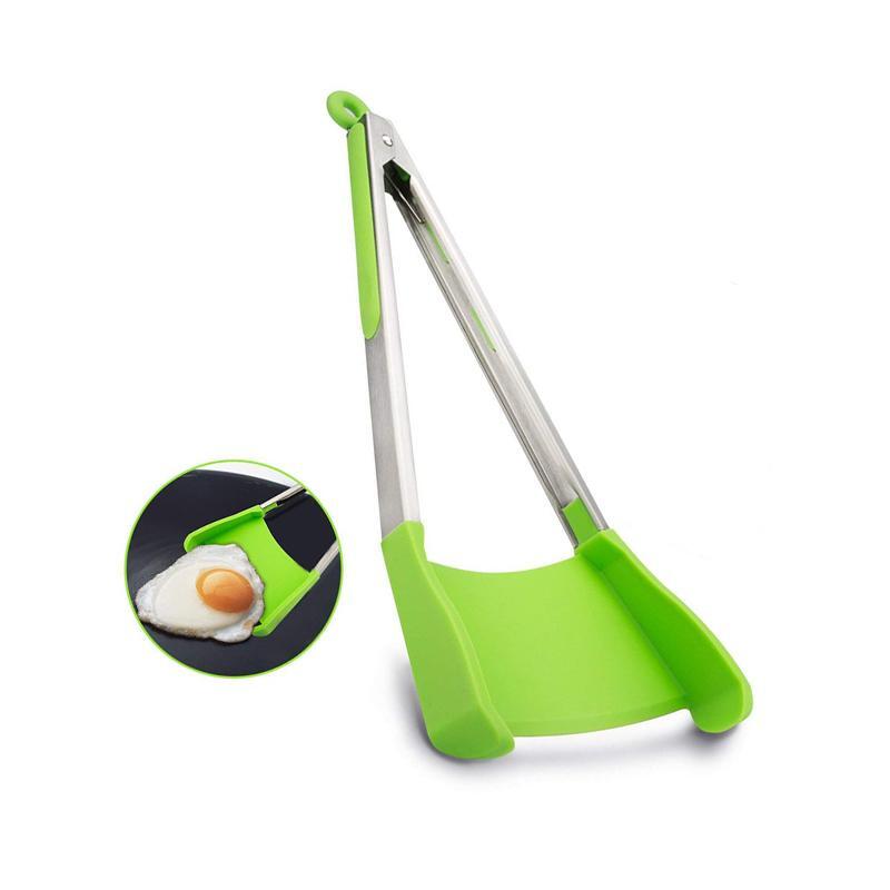 BREEZYLIVE 2 in 1 Non-stick Kitchen Spatula Tong for Cooking BBQ