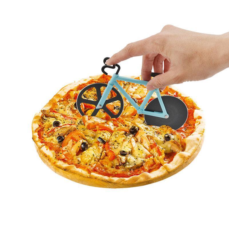BREEZYLIVE Dual Stainless Steel Wheels Non-Stick Bicycle Pizza Slicer