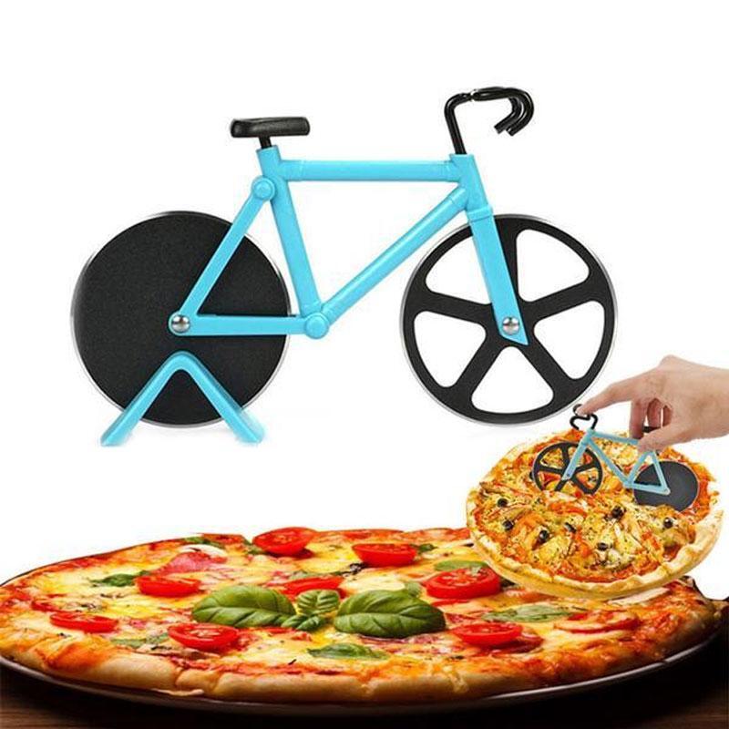 BREEZYLIVE Dual Stainless Steel Wheels Non-Stick Bicycle Pizza Slicer