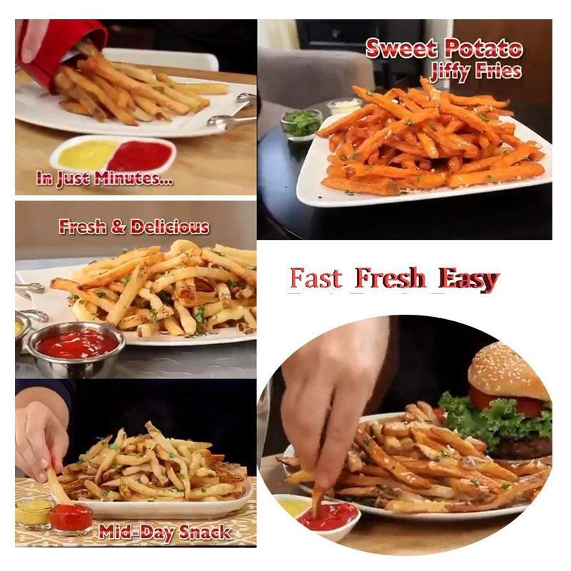 BREEZYLIVE 2-in-1 Potato Slicer Microwave Container Perfect French Fries Maker