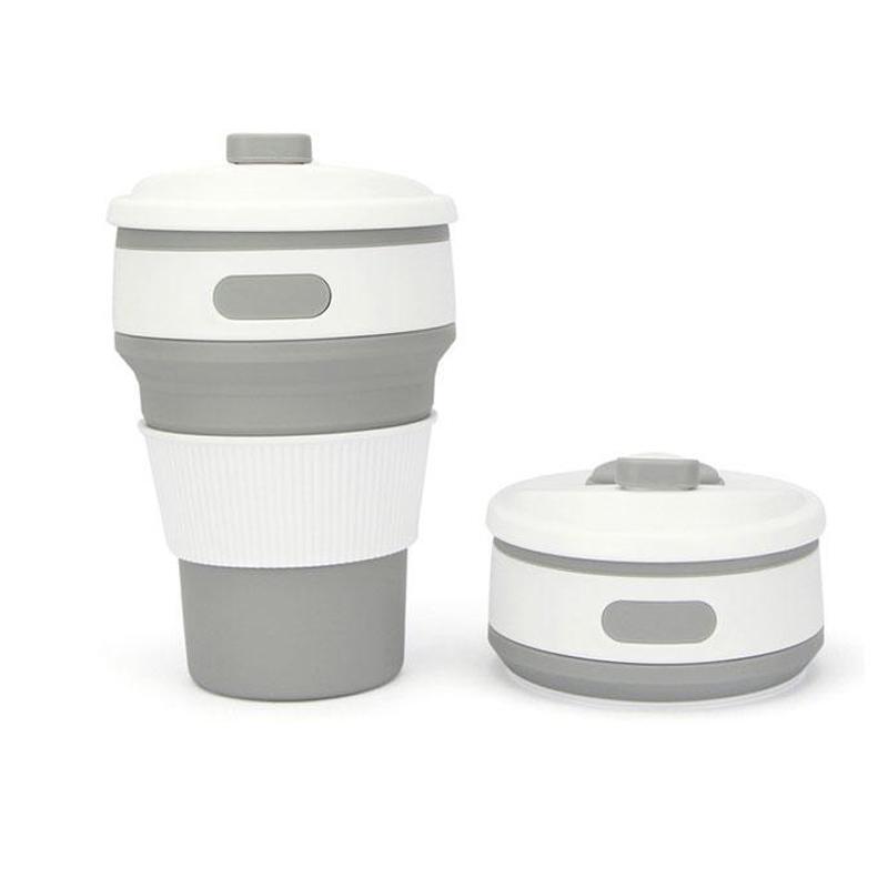 BREEZYLIVE 350ml Collapsible Telescopic Insulating Silicone Coffee Cup