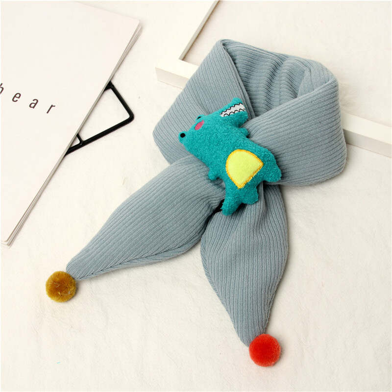 Winter cute Children Scarf Boy Girls Scarves Baby cotton Fur Collar Scarf cartoon Neck Warmers neckerchief