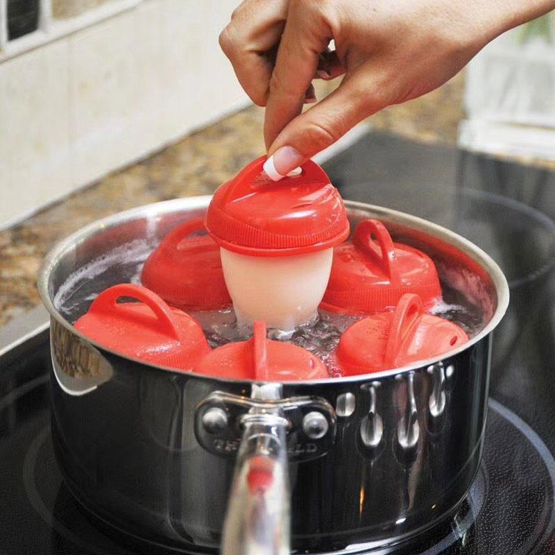 Nonstick Silicone Egg Cooking Cups Hard Boiled Egg without Shell