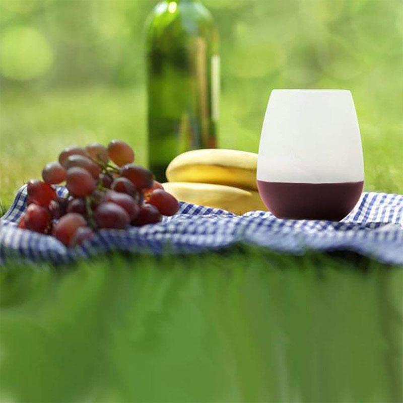 Food Grade Flexible Unbreakable Silicone Wine Glass