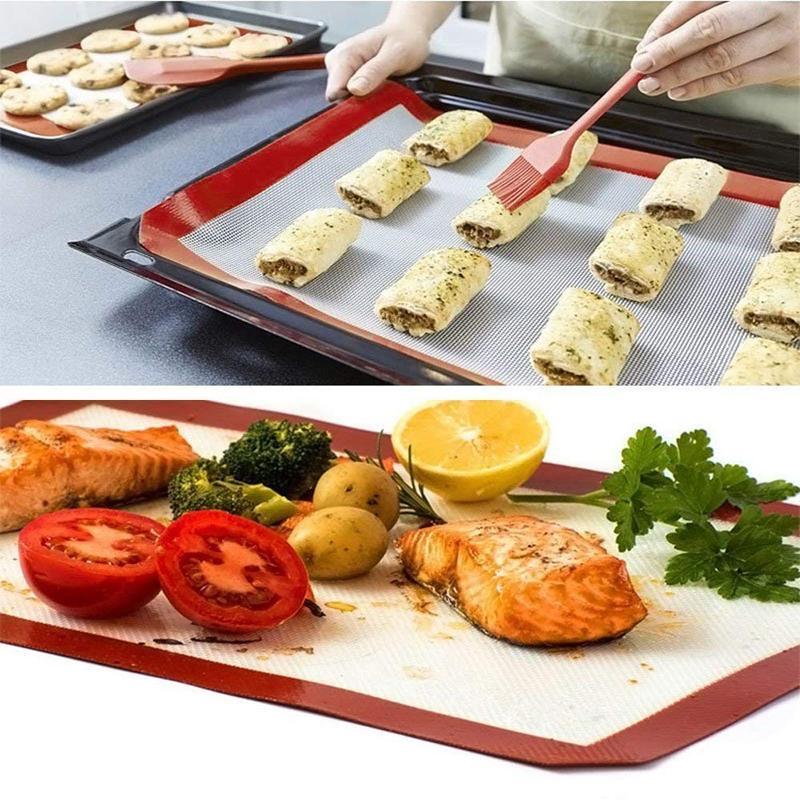 BREEZYLIVE 42×29.5 cm Food Safe Non-Stick Silicone Baking Mats Liners