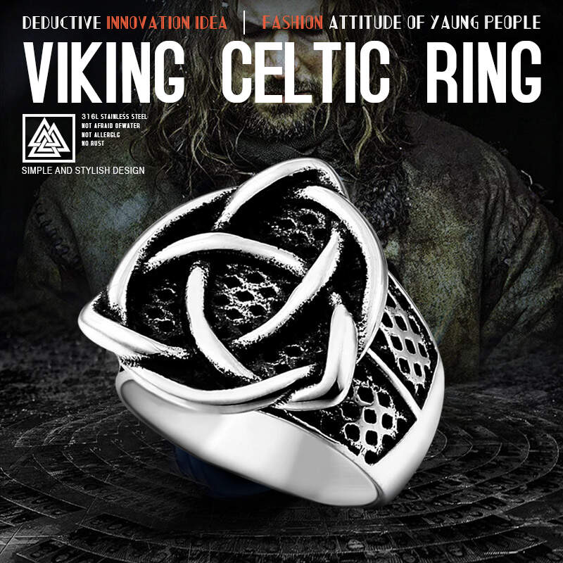 Beier 316L الفولاذ المقاوم للصدأ الشمال الفايكنج حلقة رون رسالة أودين تميمة الاسكندنافية Signet خاتم موضة الرجال المجوهرات LR215