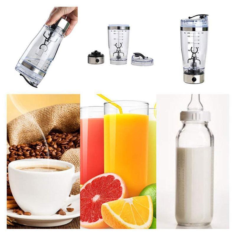 BREEZYLIVE 450ml Electric Detachable Blender Vortex Protein Shaker Bottle222