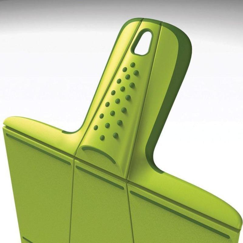 Green Folding Plastic Kitchen Cutting Board with Non-Slip Feet
