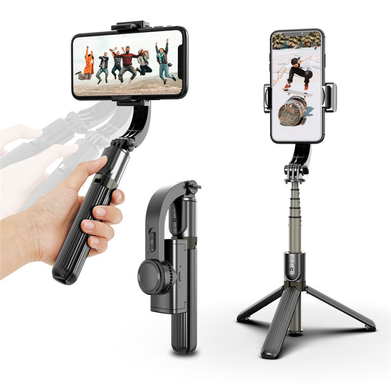 L08 Phone Stabilizer 3 in 1 Selfie Stick Handheld Grip Stabilizer Tripod Holder With Handle Remote Selfie Stand