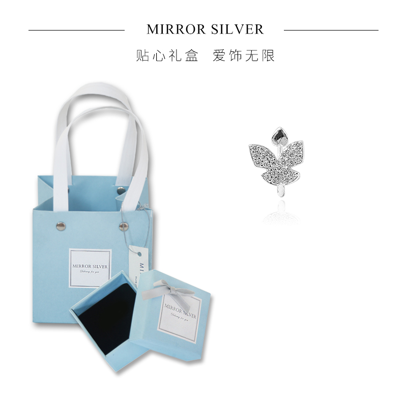 Little elk man super Fairy Butterfly no ear hole Korean Earrings small earclip female Earrings Sterling Silver Jewelry high sense Earrings