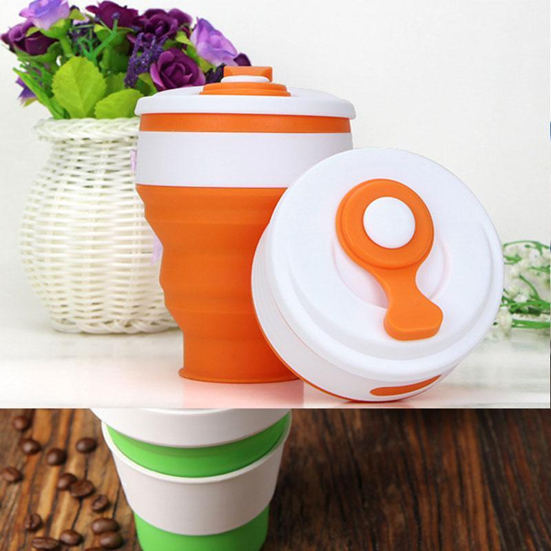 BREEZYLIVE 350ml Collapsible Telescopic Insulating Silicone Coffee Cup