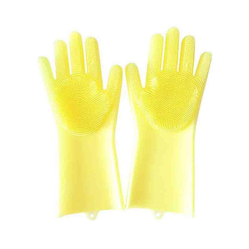 3 in 1 Magic Silicone Dishwashing Gloves for Cleaning
