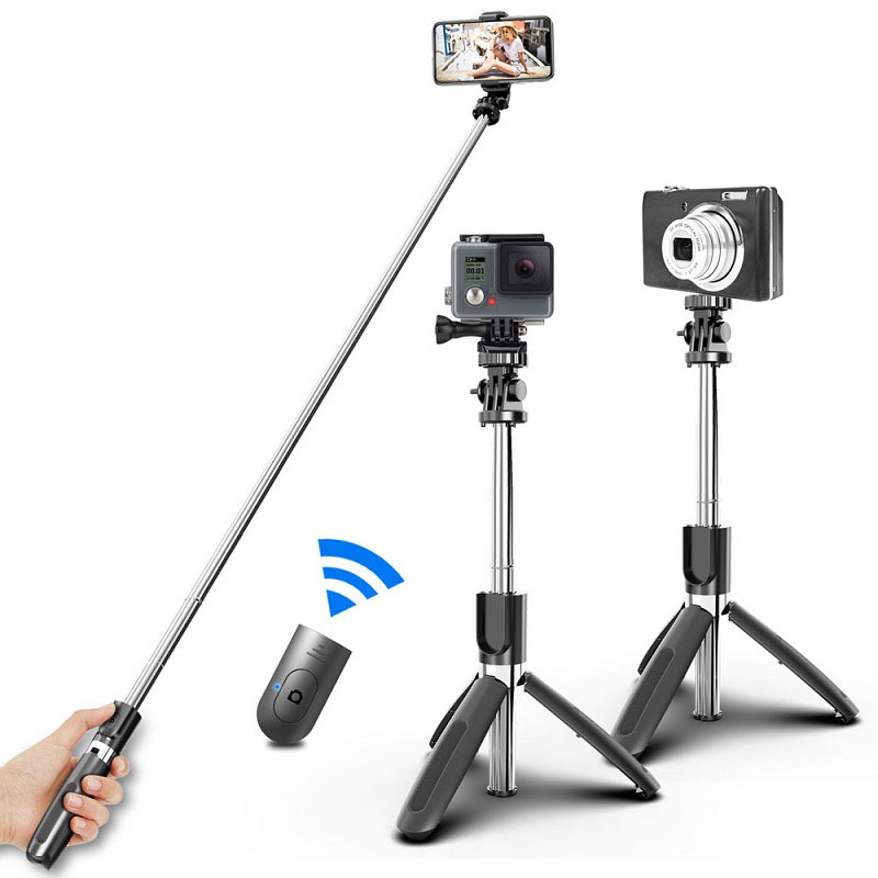 L02 Wireless Bluetooth Selfie Stick Tripod Foldable Tripod Monopods Universal For SmartPhones For Gopro Sports Action Camera