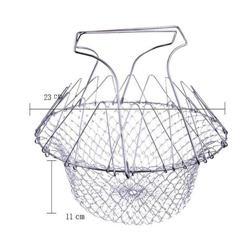 Magical Foldable Stainless Steel Kitchen Basket