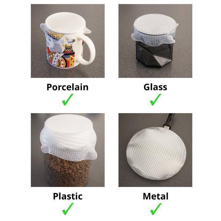 BREEZYLIVE Reusable Stretchable Eco Silicone Food Wrap Bowl Cover