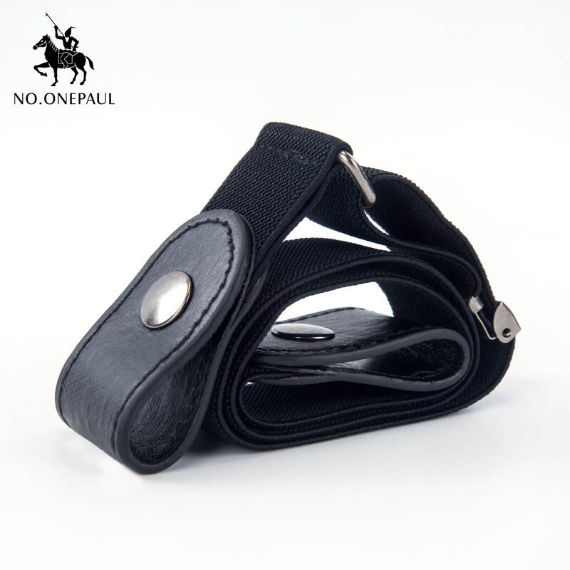 لا. ONEPAUL الجينز المرأة الشرير نمط مشبك حزام اللباس السيدات ضئيلة الرياضية الاتجاه مريحة مرونة جديد لا مشبك حزام