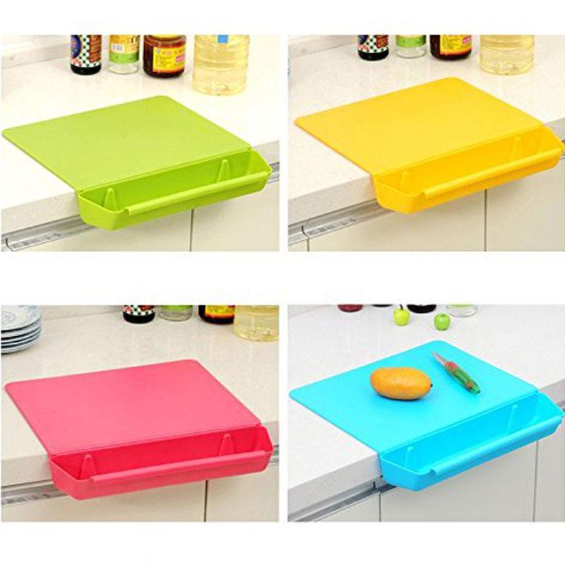 BREEZYLIVE 2-in-1 Antimicrobial Kitchen Cutting Board with Detachable Scrap Bin