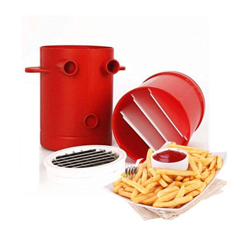 BREEZYLIVE 2-in-1 Potato Slicer Microwave Container Perfect French Fries Maker