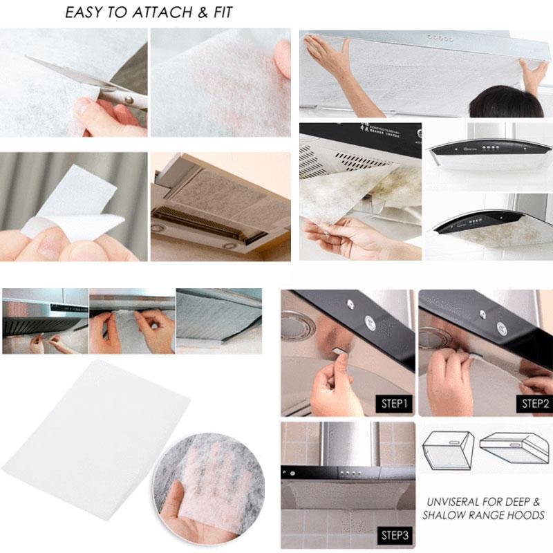 Nonwoven Oil Absorption Kitchen Range Hood Filter Paper-2 Pcs